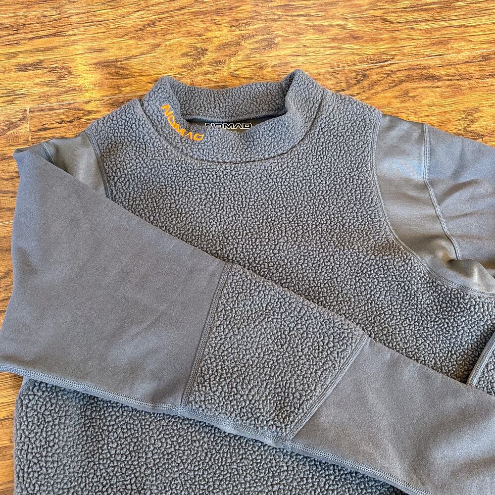 Nomad Cottonwood Gray Fleece Hunting Pullover Base Layer Sweatshirt Medium